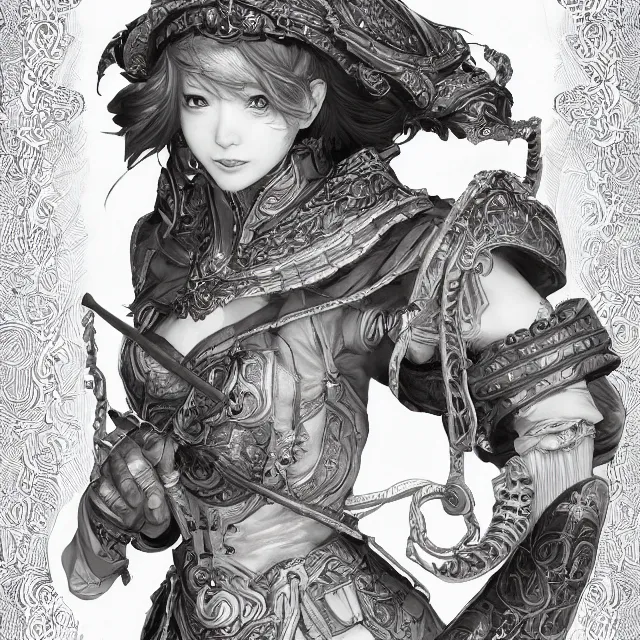 Image similar to the portrait of neutral good colorful female cleric bard as absurdly beautiful, gorgeous, elegant, skinny gravure idol, an ultrafine hyperdetailed illustration by kim jung gi, irakli nadar, intricate linework, sharp focus, bright colors, octopath traveler, final fantasy, unreal engine 5 highly rendered, global illumination, radiant light, detailed and intricate environment