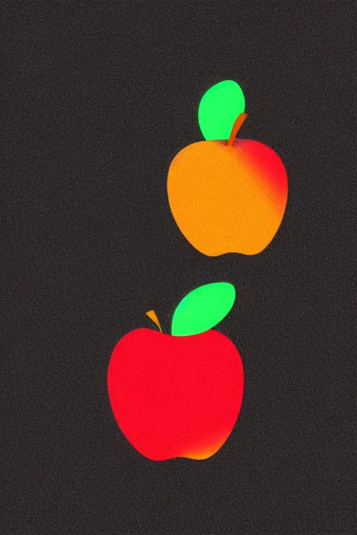 Image similar to minimalist boho style art of a colorful apple, illustration, vector art