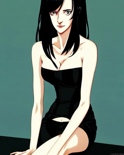 Image similar to portrait Anime as eva green casino royale bond girl, cute-fine-face, black-hair pretty face, realistically shaded, Perfect face, fine details. Anime. casino royale, realistic shaded lighting by Ilya Kuvshinov, katsuhiro otomo, ghost-in-the-shell, magali villeneuve, artgerm, rutkowski, WLOP Jeremy Lipkin, Giuseppe Dangelico Pino, Michael Garmash, Rob Rey