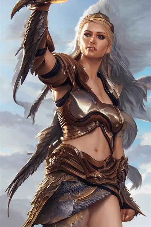 Image similar to amazon valkyrie athena, d & d, fantasy, portrait, highly detailed, headshot, digital painting, trending on artstation, concept art, sharp focus, illustration, art by artgerm and greg rutkowski and magali villeneuve