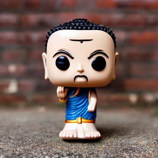 Image similar to the buddha, funko pop of the buddha, product design, product photo