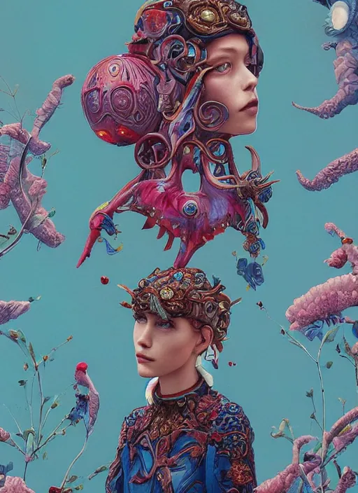 Image similar to super model :: by Martine Johanna and Simon Stålenhag and Chie Yoshii and Casey Weldon and Guillermo del toro :: ornate, dynamic, particulate, rich colors, intricate, elegant, highly detailed, centered, artstation, smooth, sharp focus, octane render, 3d