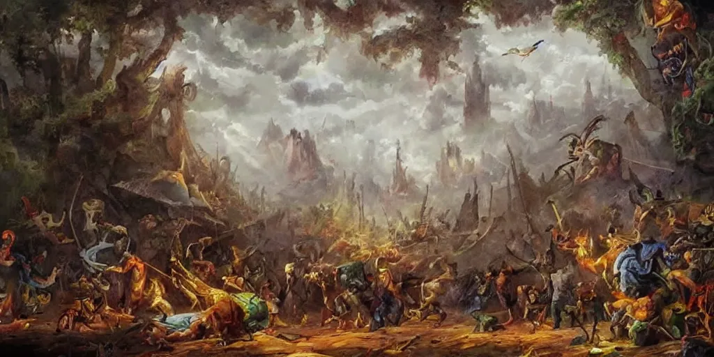 Image similar to epic painting
