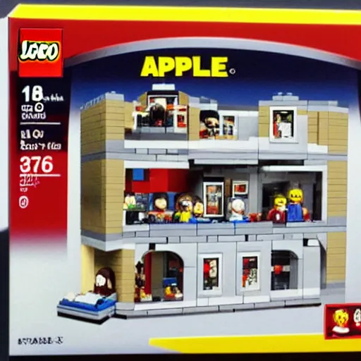 Image similar to 1 9 7 6 apple garage lego set with steve jobs and steve wozniak