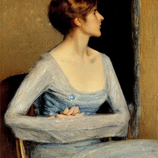 Image similar to invisible woman by alfred stevens