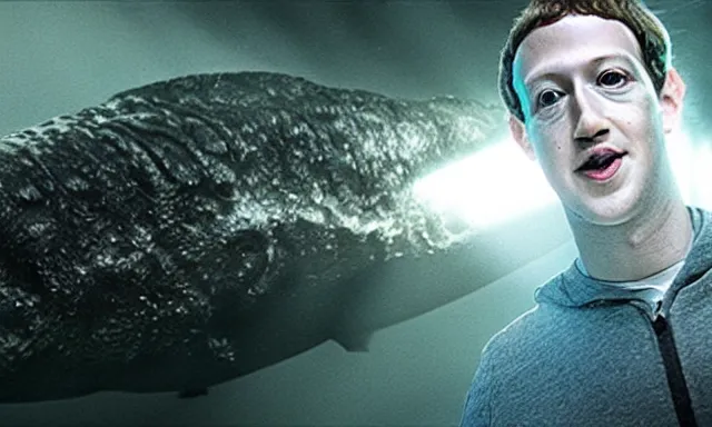 Image similar to mark zuckerberg as a dantastic scary sea creature, photorealistic, cinematic lighting, highly detailed, by guillermo del toro