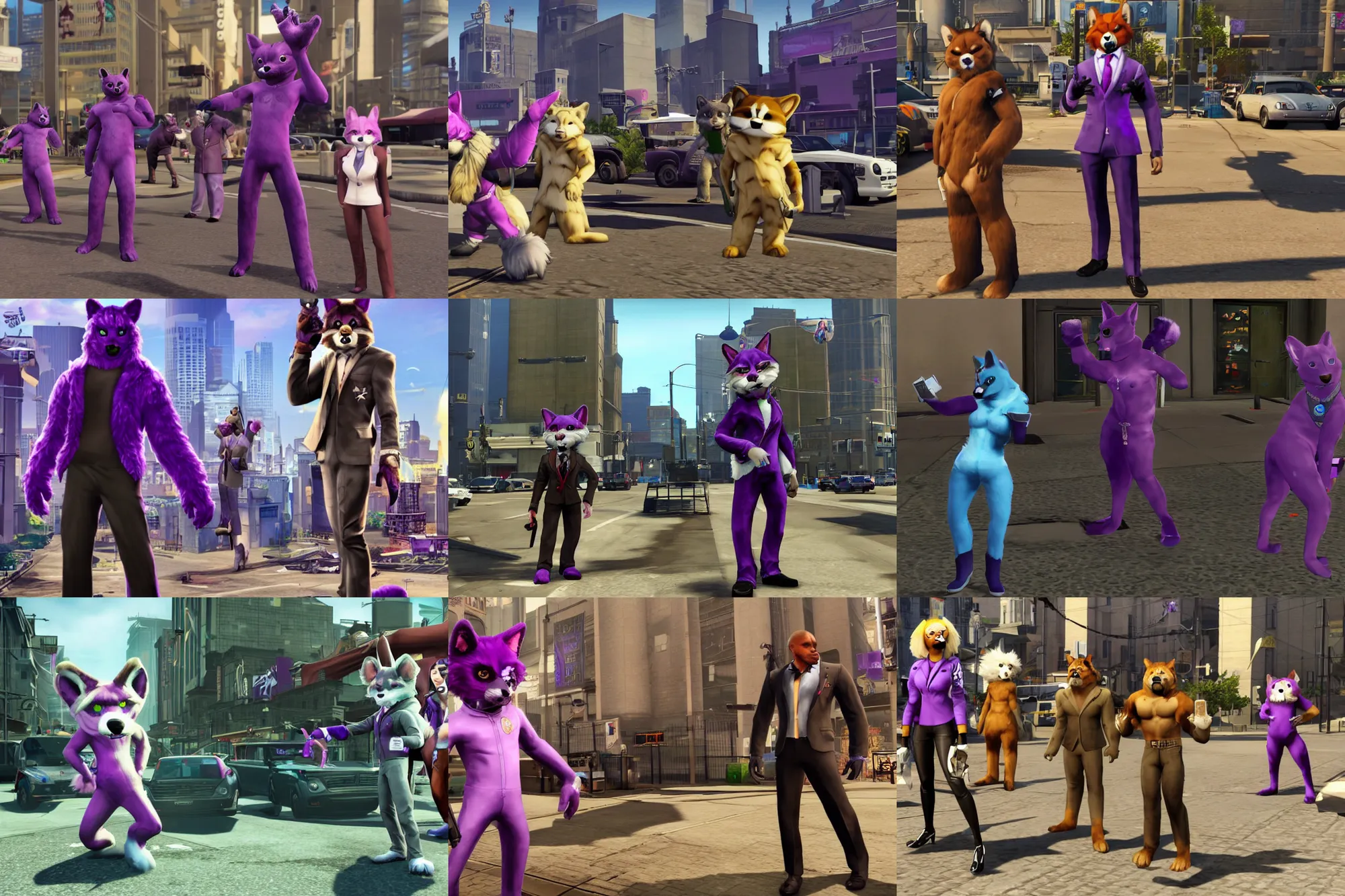 Prompt: furries in saints row