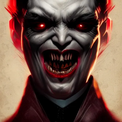 Image similar to vampire batman, evil smile, realistic character concept, full body, sinister pose, comic book, illustration, slender symmetrical face and body, cinematic lighting, hyperdetailed, cgsociety, 8k, high resolution, Charlie Bowater, Tom Bagshaw, insanely detailed and intricate