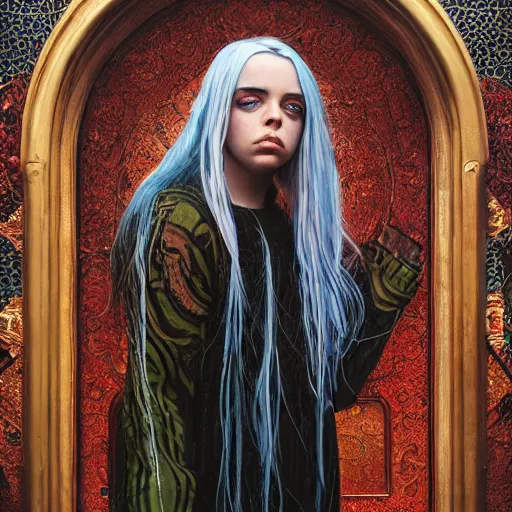 Image similar to Billie Eilish, by Mark Brooks, by Donato Giancola, by Victor Nizovtsev, by Scarlett Hooft Graafland