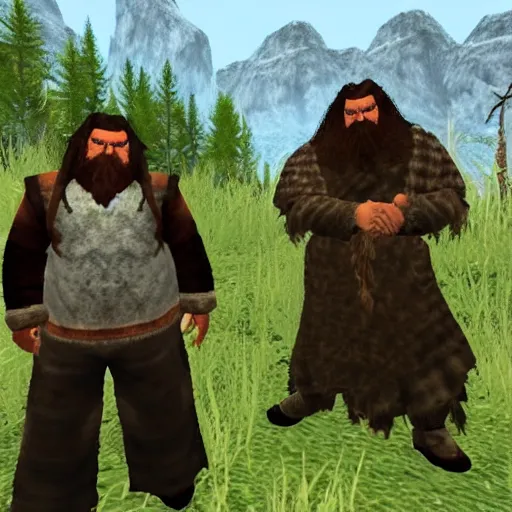 Prompt: ps 1 hagrid skyrim npc