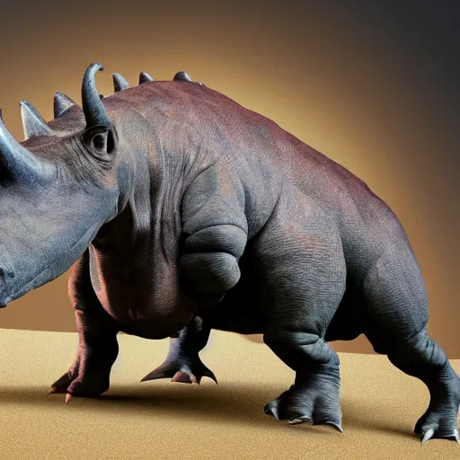 Image similar to Elon Musk as a rhinosaurus