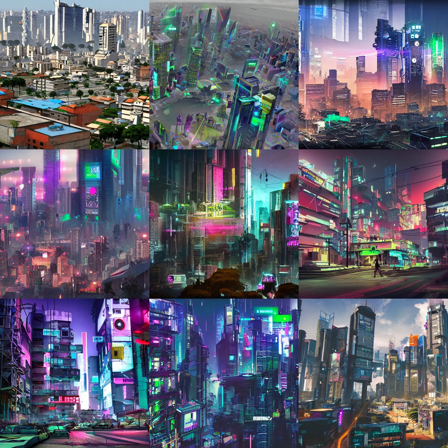 Prompt: cyberpunk sobral city
