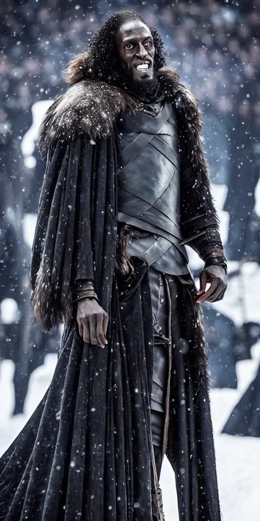 Prompt: Kevin Garnett as Jon Snow