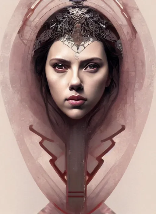 Prompt: symmetry!! scarlett johansson, geisha, machine parts embedded into face, intricate, elegant, highly detailed, digital painting, artstation, concept art, smooth, sharp focus, illustration, art by artgerm and greg rutkowski and alphonse mucha, 8 k