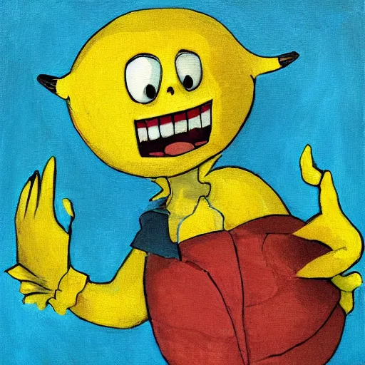 Image similar to a terrified lemon