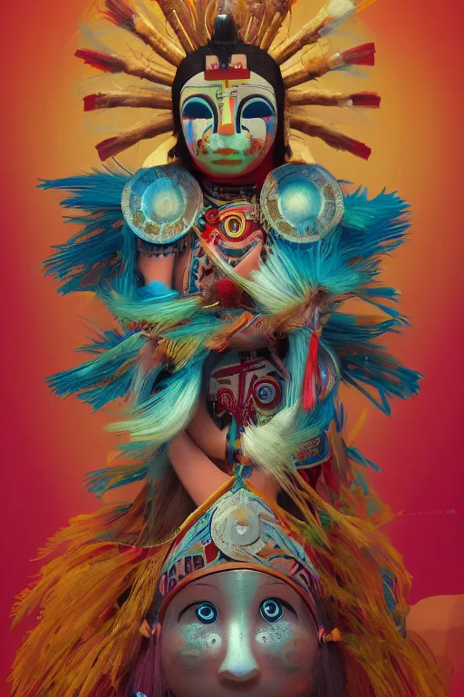 Prompt: Hopi kachina doll, cinematic lighting, soft bokeh, fantasy, modern, colourful, highly detailed, digital painting, artstation, deviantart, concept art, sharp focus, illustration, by alphonse mucha