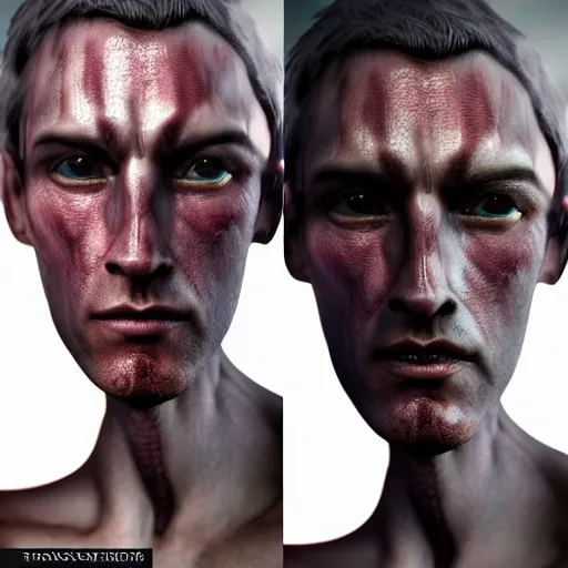 Prompt: hyperrealistic mixed media image of demon daedric prince from skyrim, dark complexion, stunning 3 d render inspired art by greg rutkowski and xiang duan and thomas eakes, perfect facial symmetry, flesh texture, realistic, highly detailed attributes and atmosphere, dim volumetric cinematic lighting, 8 k octane detailed render, post - processing, masterpiece,