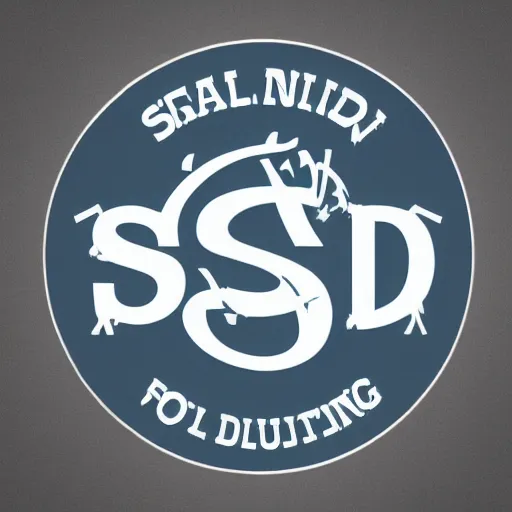 Image similar to a logo for SD with two letters and also reading Stable Diffusion