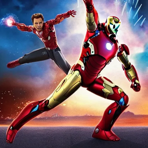 Image similar to marvel iron man is betty white, hero pose but shy, action, adventure, romance, imax 7 0 mm, 4 k