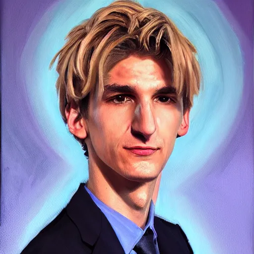 Image similar to Portrait of xQc , oil painting