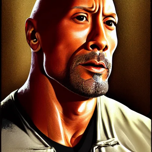 The Rock - Dwayne Johnson - pop art portraits and others - Digital