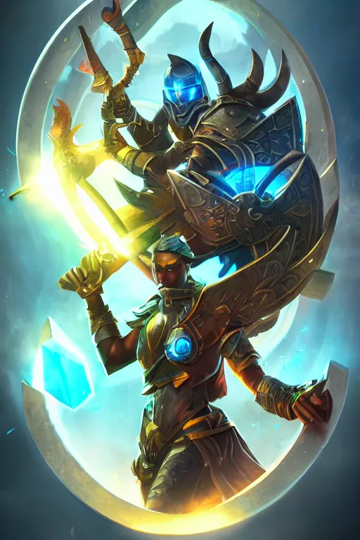 Image similar to shield fantasy epic legends game icon stylized digital illustration radiating a glowing aura global illumination ray tracing hdr fanart arstation by ian pesty and katarzyna da „ bek - chmiel