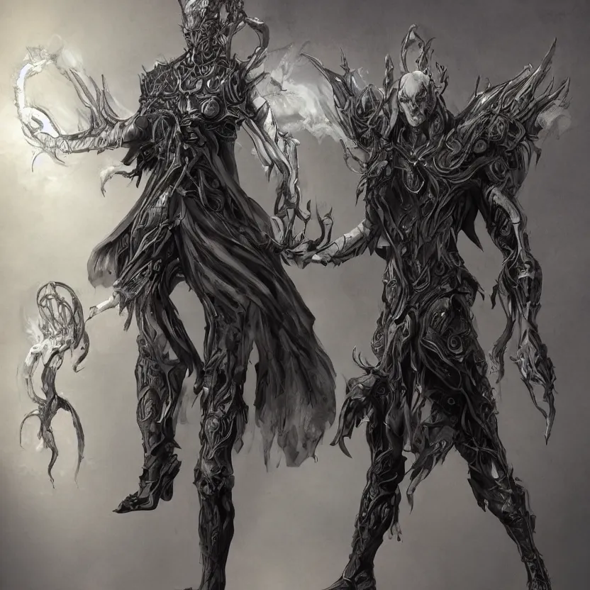 Image similar to full body concept art of a esper/psyker in the style of anti-art detailed realistic High Resolution HD 8k