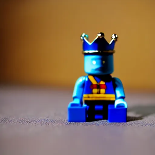 Prompt: blue toy crown , mini figure , 4k , HD