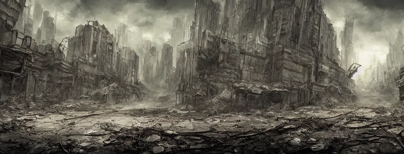 Prompt: post apocalyptic abandoned earth, cinematic, concept art