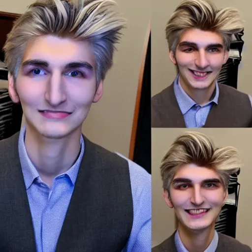 Image similar to really handsome gigachad xqc gambling : : realistic : : 1 dslr : : 1 - - quality 2