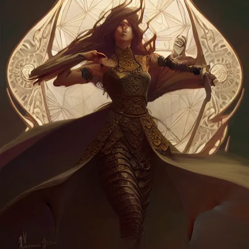 Image similar to dragon mage, upper body, D&D, fantasy, intricate, elegant, highly detailed, digital painting, artstation, concept art, smooth, sharp focus, illustration, art by artgerm and greg rutkowski and alphonse mucha