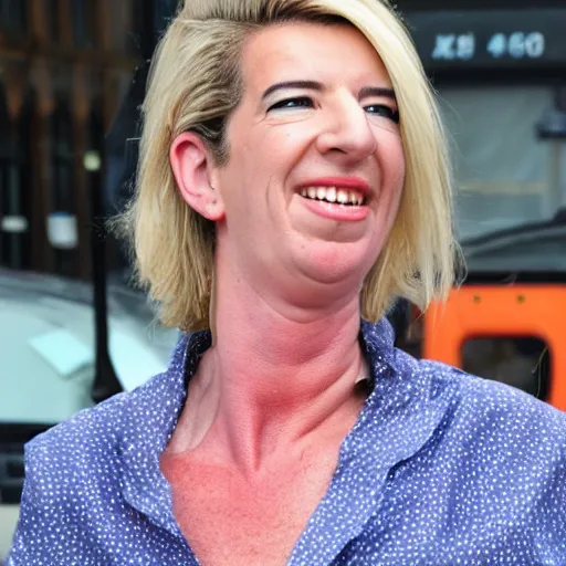 Prompt: katie hopkins flesh eating disease, ant infestation on skin, hair loss