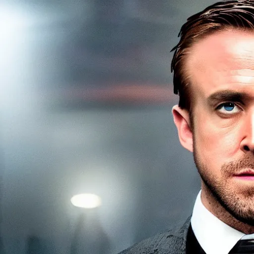 Image similar to Gosling as superhero Black Panther. Superhero 4k Unmasked Celebrity Marvel