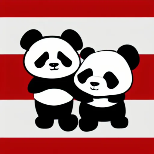 Image similar to vector art of cute panda hugging welsh dragon welsh flag, adobe illustrator