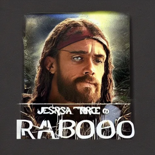 Prompt: jesus cross over rambo - n 9