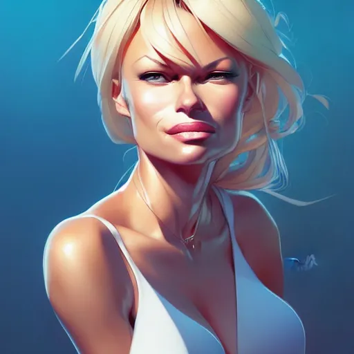 Prompt: pamela anderson, portrait shinkai makoto studio ghibli studio key hideaki anno sakimichan stanley artgerm lau rossdraws james jean marc simonetti elegant highly detailed digital painting artstation pixiv