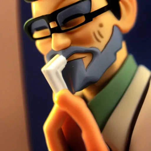 Image similar to gendo ikari smoking a joint, 5 5 mm