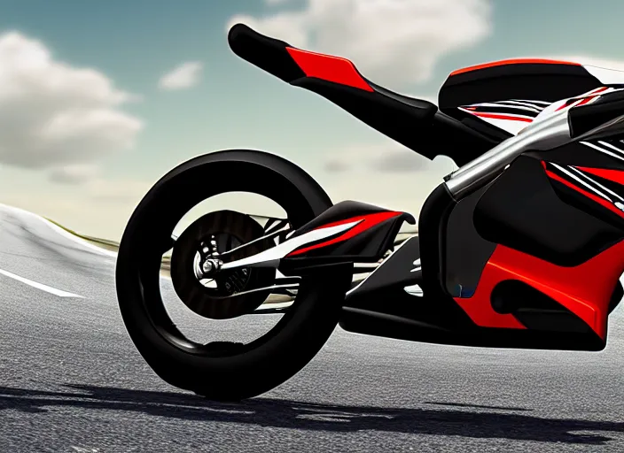 Image similar to Motorcycle developed by a group of race car drivers, photo realistic,, 8k, detailed,