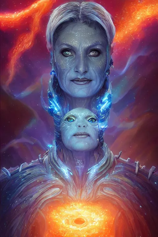 Image similar to beautiful oil painting with high detail of a wise Space ent(((Sobbing))) made of stars and plasma, hybrid from dungeons and dragons and art direction by James Cameron ;by artgerm; wayne reynolds art station; cinematic quality character render; low angle; ultra high quality model; production quality cinema model