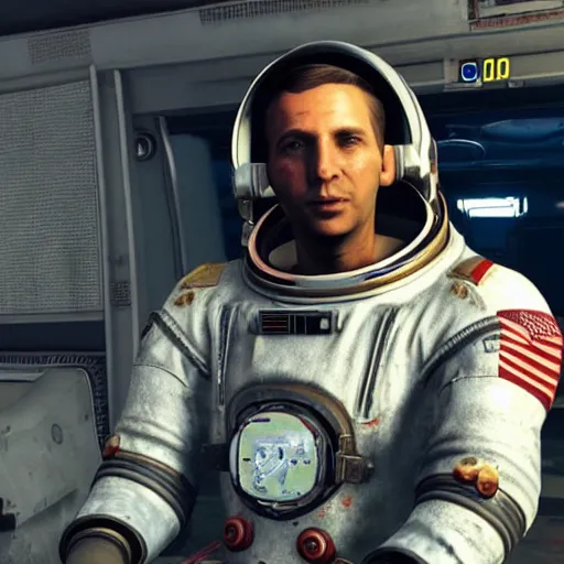 Prompt: an astronaut in Fallout 4