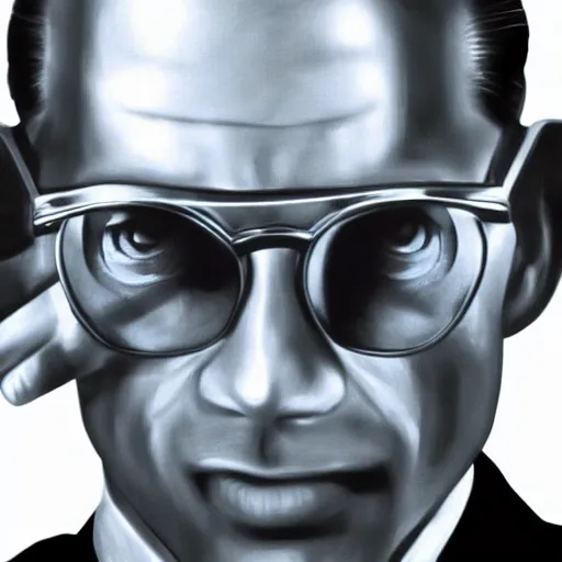 Image similar to forrest gump as agent smith from the matrix, hyper realistic, digital art