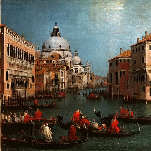 Prompt: Venice underwater painted by Canaletto