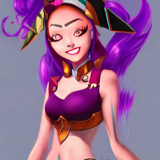 Image similar to a high quality drawing of jinx from arcane, artstation