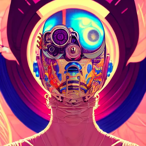 Image similar to high quality high detail portrait of a diesel punk jinx in an alien world, tristan eaton, victo ngai, artgerm, rhads, ross draws, hyperrealism, intricate detailed, alphonse mucha, 8 k, sci - fi, pastel colors, artstation,