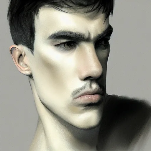 Image similar to a realistic portrait of a man with catlike nose, artstation artist