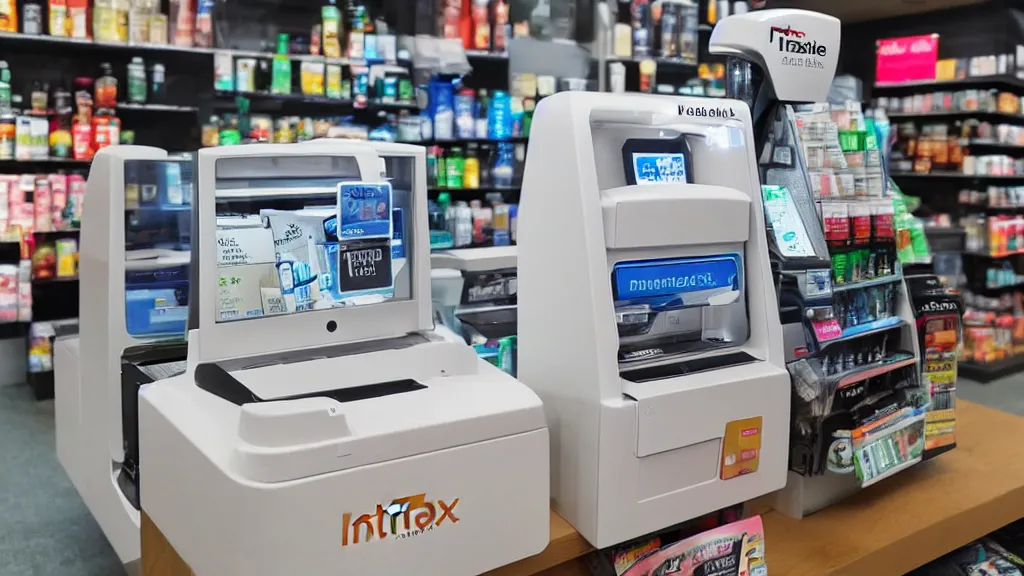 Prompt: instax efficacious convenience store robo - cashier