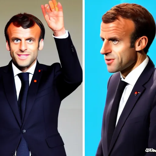 Image similar to Emmanuel Macron doing a Jojo Pose, anime series style, Jojo\'s Bizarre Adventure style