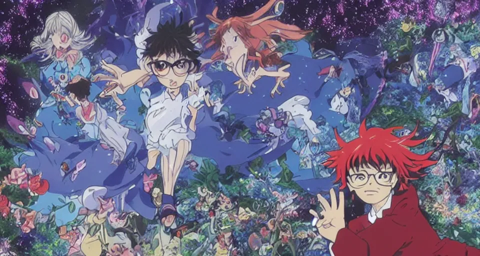 Prompt: Enchanted and magic forest, by Hideaki anno