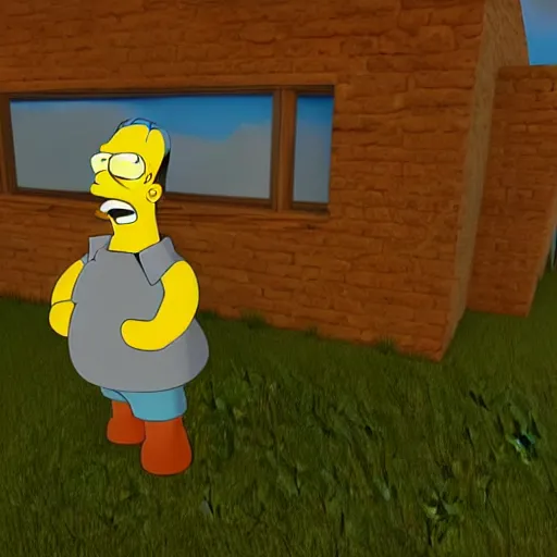 Prompt: homer simpson in the lord of the rings, 3 d render, very good lighting, vibrant colours