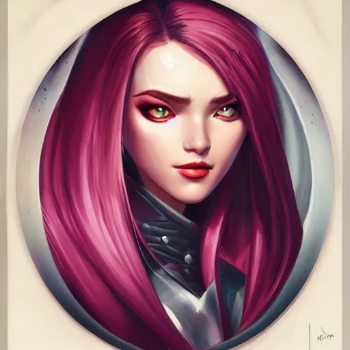 Prompt: portrait of katarina from league of legends, Pixar style, by Tristan Eaton Stanley Artgerm and Tom Bagshaw.